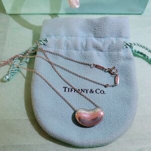 Tiffany & Co. Elsa Peretti 18mm Silver Bean Necklace